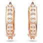 ORECCHINI CERCHIO MATRIX PLACCATI COLOR ORO ROSA  SWAROVSKI