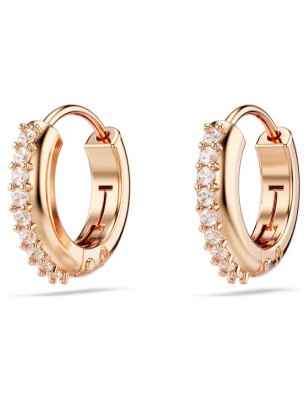 ORECCHINI CERCHIO MATRIX PLACCATI COLOR ORO ROSA  SWAROVSKI