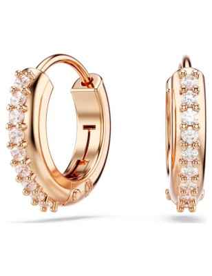 ORECCHINI CERCHIO MATRIX PLACCATI COLOR ORO ROSA SWAROVSKI 5690669 SWAROVSKI