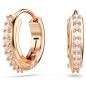 ORECCHINI CERCHIO MATRIX PLACCATI COLOR ORO ROSA  SWAROVSKI