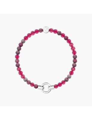 BRACCIALE AGATA FUCSIA STRIATA MAMANONMAMA DONNA KIDULT 