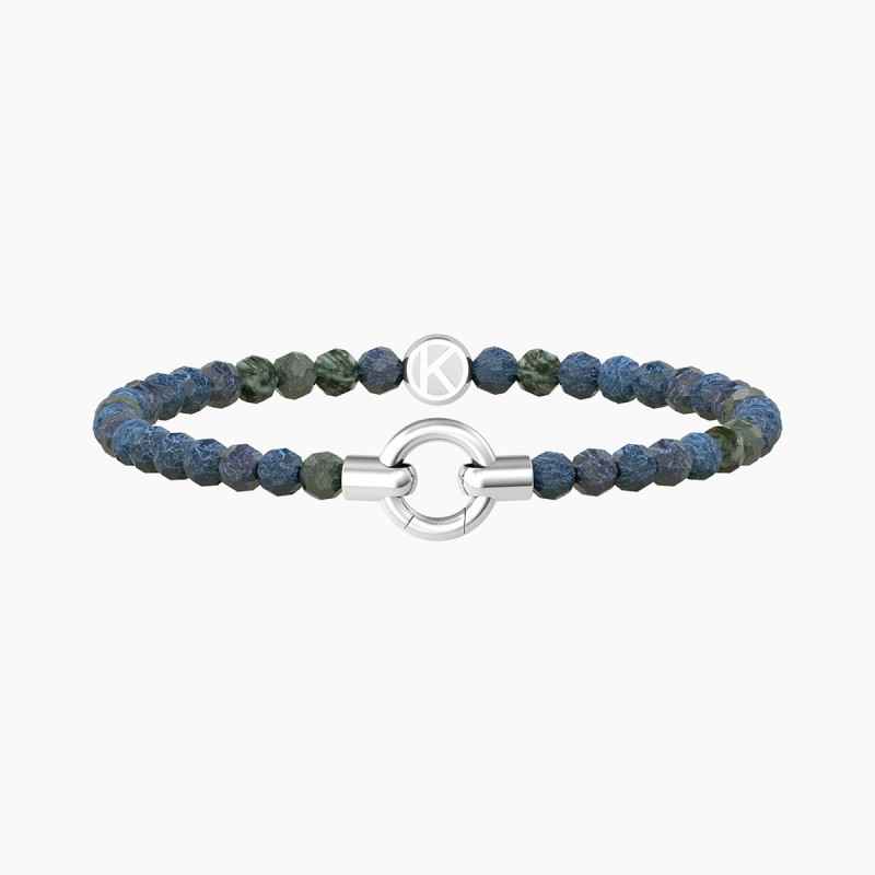 BRACCIALE AGATA AZZURRA STRIATA MAMANONMAMA DONNA KIDULT BRACCIALE AGATA AZZURRA STRIATA MAMANONMAMA DONNA KIDULT