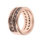 ANELLO A FASCIA DOPPIA ONDA MARRONE MIS.14 DONNA BRONZALLURE 