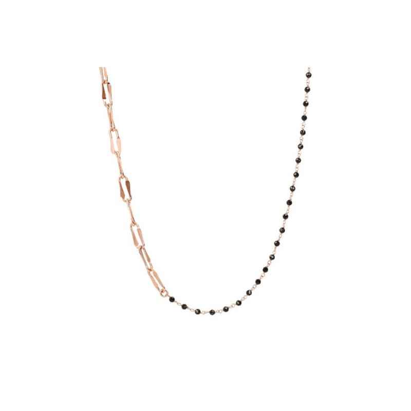COLLANA LUNGA ROSARIO E MAGLIE ASIMMETRICHE BRONZALLURE