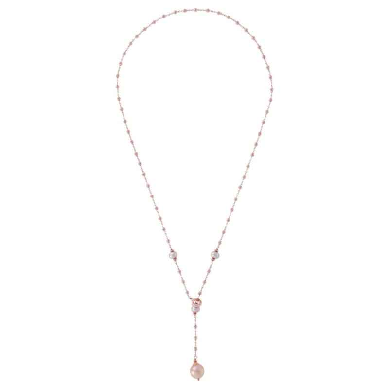 COLLANA A CRAVATTA CON PERLE ACQUA DOLCE DONNA BRONZALLURE 