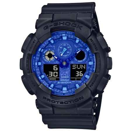 OROLOGIO RESISTENTE PAISLEY BLUE UOMO CASIO G-SHOCK GA-100BP-1AER CASIO