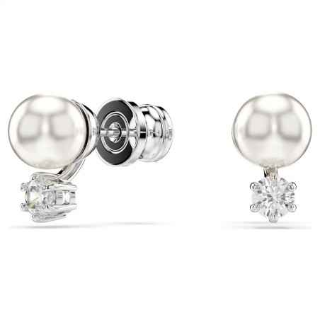 ORECCHINI LOBO MATRIX CRYSTAL PEARL RODIO DONNA SWAROVSKI  5694225 SWAROVSKI