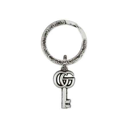 PORTACHIAVI IN ARGENTO DOPPIA G UOMO-DONNA GUCCI GG MARMONT YBF62776500100U GUCCI
