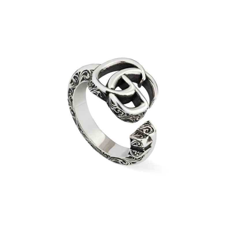 ANELLO DOPPIA G IN ARGENTO 12 DONNA GUCCI GG RUNNING ANELLO DOPPIA G IN ARGENTO 12 DONNA GUCCI GG RUNNING