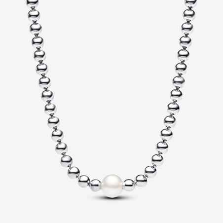 COLLANA PERLA D'ACQUA DOLCE E SFERE DONNA PANDORA  393176C01-45 PANDORA