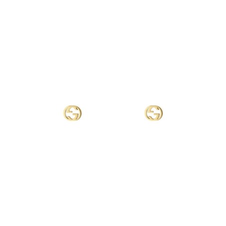 ORECCHINI IN GIALLO ORO 18 CARATI DONNA GUCCI INTERLOCKING G YBD66211100100U GUCCI