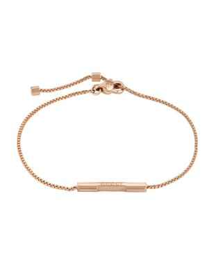 BRACCIALE CON BARRETTA 'GUCCI' ORO ROSA DONNA GUCCI LINK TO LOVE YBA662106002016 GUCCI
