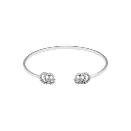 BRACCIALE ORO BIANCO E DIAMANTI DONNA GUCCI GG RUNNING