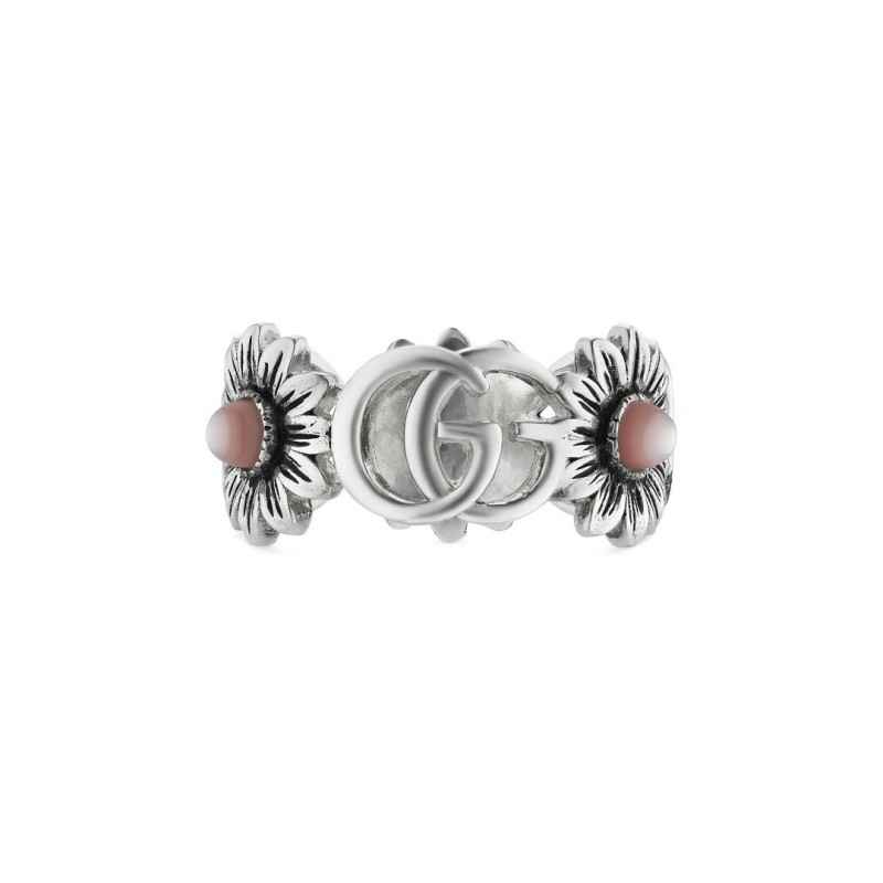 ANELLO CON MADREPERLA E DOPPIA G 15 DONNA GUCCI GG MARMONT ANELLO CON MADREPERLA E DOPPIA G 15 DONNA GUCCI GG MARMONT