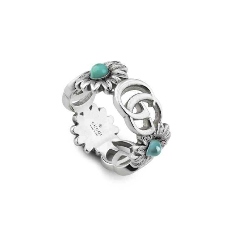 ANELLO CON MADREPERLA E DOPPIA G DONNA GUCCI GG MARMONT ANELLO CON MADREPERLA E DOPPIA G DONNA GUCCI GG MARMONT