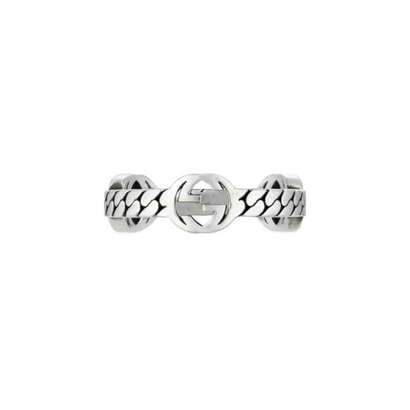 ANELLO IN ARGENTO 13 DONNA GUCCI INTERLOCKING G ANELLO IN ARGENTO 13 DONNA GUCCI INTERLOCKING G
