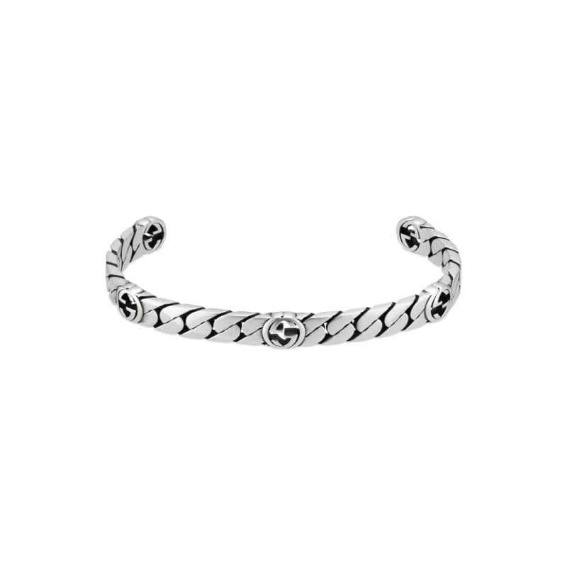 BRACCIALE IN ARGENTO MOTIVO GG 18 DONNA GUCCI INTERLOCKING G BRACCIALE IN ARGENTO MOTIVO GG 18 DONNA GUCCI INTERLOCKING G