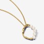 COLLANA CERCHIO LINEA SINUOSA E PERLE DONNA PANDORA COLLANA CERCHIO LINEA SINUOSA E PERLE DONNA PANDORA