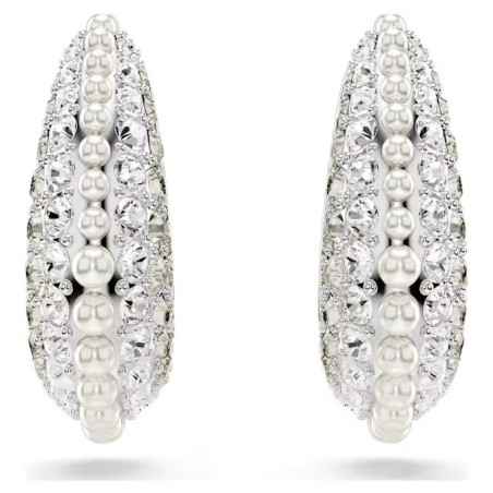 ORECCHINI SUBLIMA CRYSTAL PEARL RODIO DONNA SWAROVSKI  5692107 SWAROVSKI