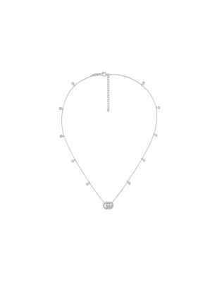 COLLANA IN ORO BIANCO E DIAMANTI DONNA GUCCI GG RUNNING YBB48162400200U GUCCI