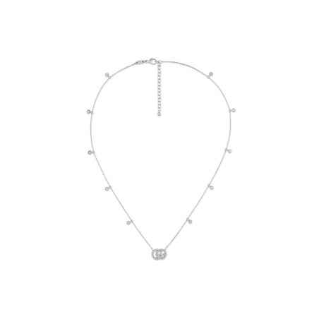 COLLANA IN ORO BIANCO E DIAMANTI DONNA GUCCI GG RUNNING YBB48162400200U GUCCI