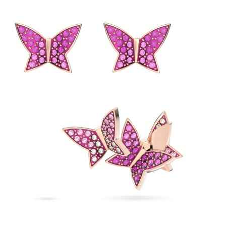 ORECCHINI FARFALLE ROSA DONNA SWAROVSKI LILIA