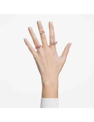 ANELLO SET 3 LILIA FARFALLA ROSA M60 DONNA SWAROVSKI 