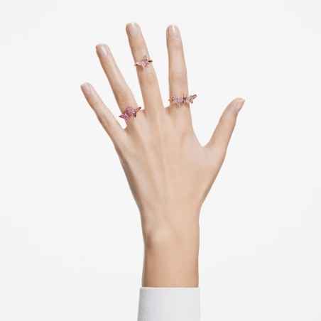 ANELLO SET 3 LILIA FARFALLA ROSA M60 DONNA SWAROVSKI 