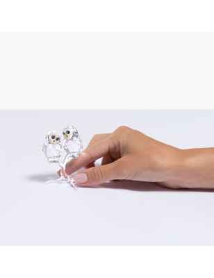 DECORAZIONE COPPIA DI GUFI SWAROVSKI