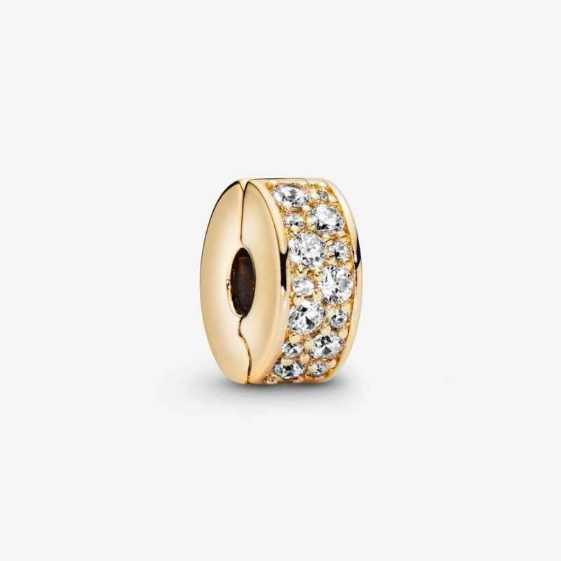 CHARM CLIP PAVE' DORATA DONNA PANDORA CHARM CLIP PAVE' DORATA DONNA PANDORA
