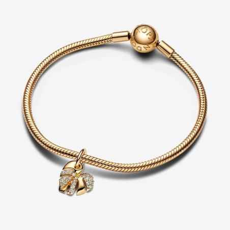 CHARM PENDENTE FOGLIA SCINTILLANTE DONNA PANDORA 