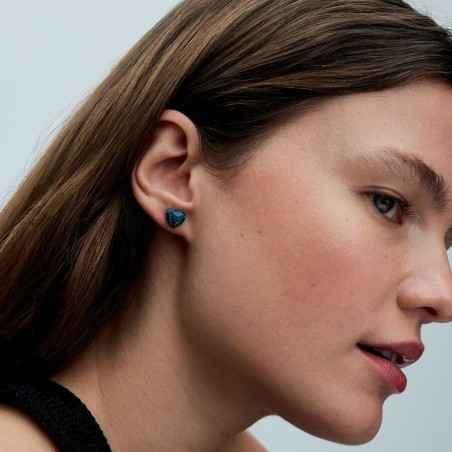 ORECCHINI CUORI OPALI VERDI E BLU DONNA PANDORA 