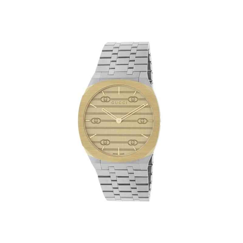 OROLOGIO GUCCI 25H 34MM PLACCATO ORO DONNA OROLOGIO GUCCI 25H 34MM PLACCATO ORO DONNA