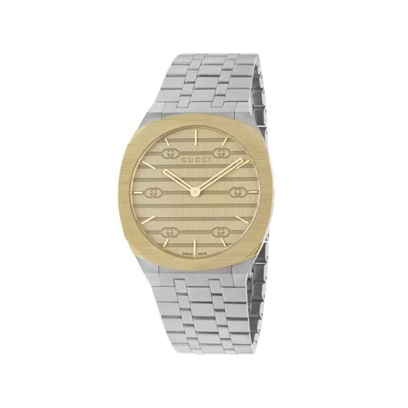 OROLOGIO GUCCI 25H 38MM PLACCATO ORO UOMO-DONNA OROLOGIO GUCCI 25H 38MM PLACCATO ORO UOMO-DONNA