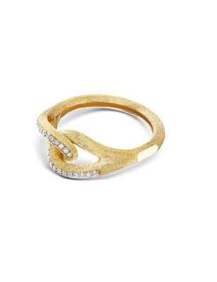 ANELLO LIBERA INTRECCIATO ORO E DIAMANTI NANIS