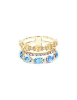 ANELLO  DONNA NANIS DANCING IN THE RAIN AZURE