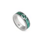 ANELLO ARGENTO SMALTO TURCHESE M13 GUCCI INTERLOCKING G ANELLO ARGENTO SMALTO TURCHESE M13 GUCCI INTERLOCKING G