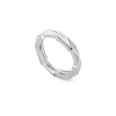 ANELLO ORO BIANCO 18 CARATI 15 UOMO-DONNA GUCCI LINK TO LOVE