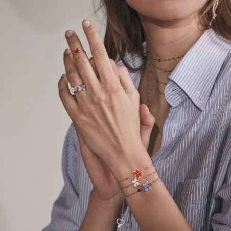 BRACCIALE CON FARFALLA AZZURRA DONNA MAMAN ET SOPHIE