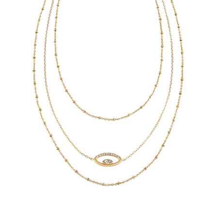 COLLANA LUCKY ME ACCIAIO IP GOLD DONNA BREIL LUCKY