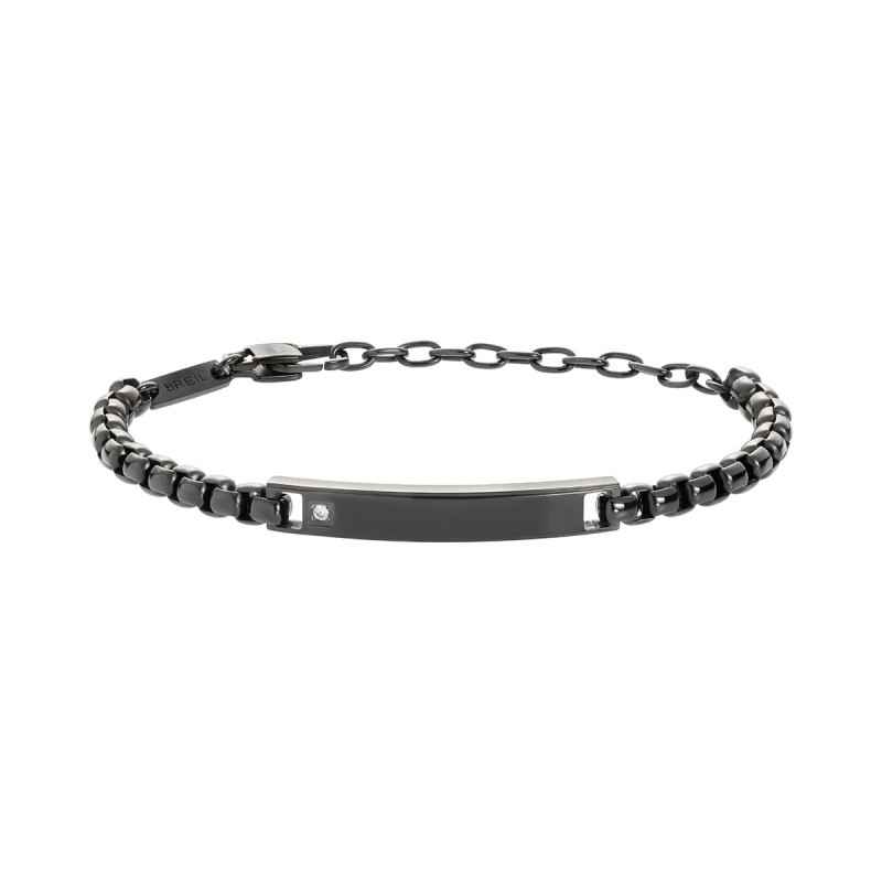 BRACCIALE TAG AND CROSS NERO UOMO BREIL BRACCIALE TAG AND CROSS NERO UOMO BREIL