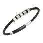 BRACCIALE IN ACCIAIO E PELLE NERA INTRECCIATO UOMO BREIL BRACCIALE IN ACCIAIO E PELLE NERA INTRECCIATO UOMO BREIL