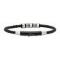 BRACCIALE IN ACCIAIO E PELLE NERA INTRECCIATO UOMO BREIL BRACCIALE IN ACCIAIO E PELLE NERA INTRECCIATO UOMO BREIL