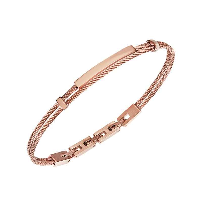 BRACCIALE LOOP IN ACCIAIO IP ROSE UOMO BREIL BRACCIALE LOOP IN ACCIAIO IP ROSE UOMO BREIL