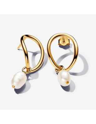 ORECCHINI CIRCOLARI CON PERLA DONNA PANDORA  263281C01 PANDORA