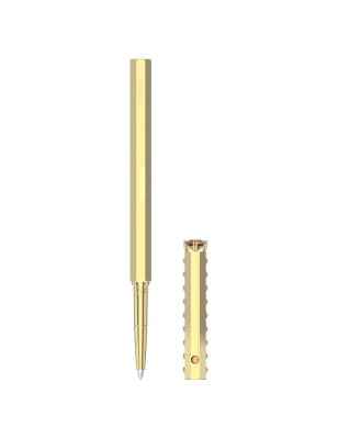 PENNA SFERA GIALLO PLACCATO COLOR ORO SWAROVSKI