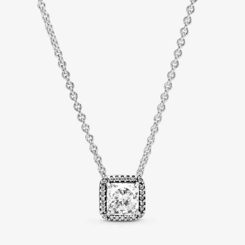 COLLANA CON PUNTO LUCE QUADRATO DONNA PANDORA COLLANA CON PUNTO LUCE QUADRATO DONNA PANDORA