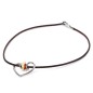 COLLANA CUOIO MARRONE 42CM DONNA TROLLBEADS 