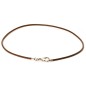 COLLANA CUOIO MARRONE 42CM DONNA TROLLBEADS 