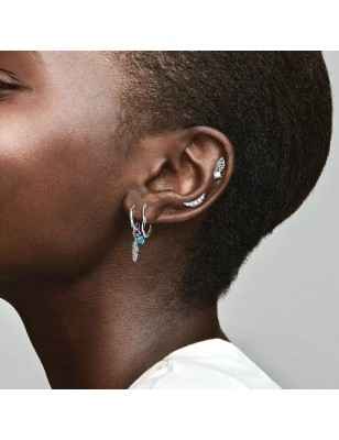 ORECCHINI CERCHI CUORI ASIMMETRICI DONNA PANDORA 